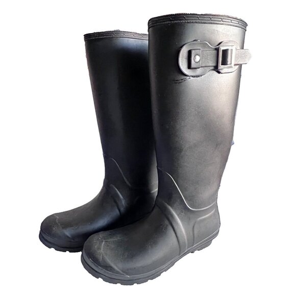 CAPELLI NEW YORK Women's Size 10 Rain Boots Black Matte RBT-3982 RN# 86183 - Picture 1 of 9